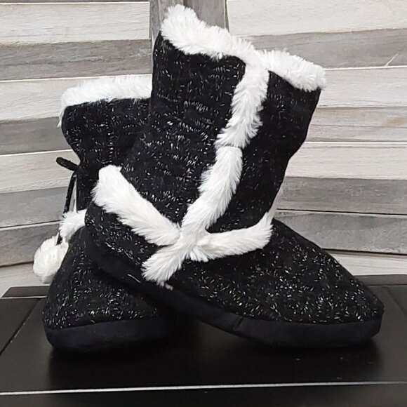 Women's Plush Knit Memory Foam Bootie Slipper | Chinese Laundry | S (5/6) - Picture 4 of 11